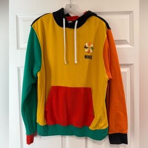 Vintage Nike Evolution of the Swoosh Club color block pullover hoodie Men’s Med.